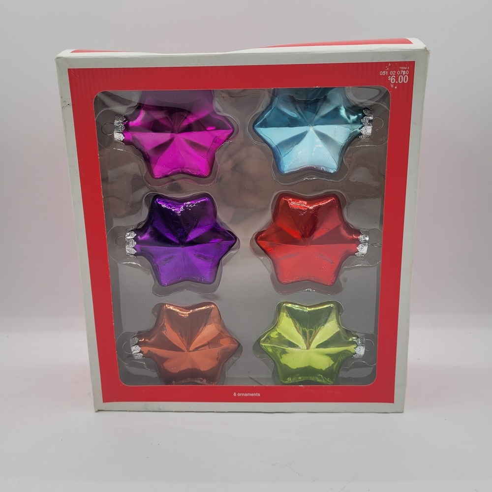 Set Of 6 Star ornaments Target Brand 2010 New In Box
